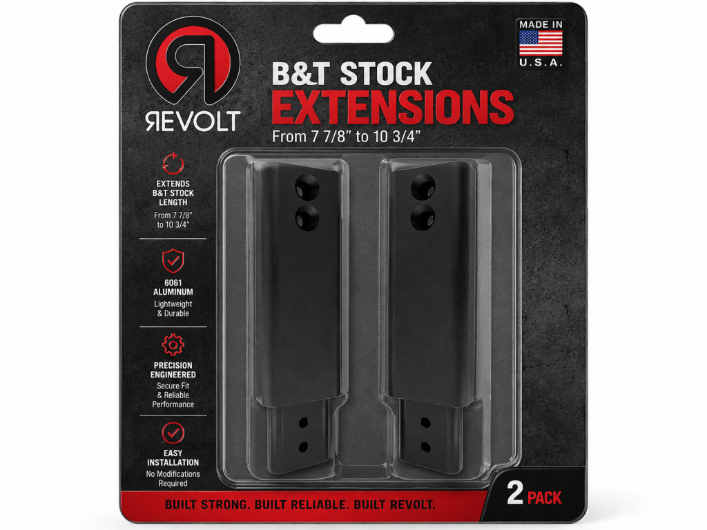 Revolt LED Stock Extensions for B&T Telescopic Stock for APC9/40/45 GHM9 MP5